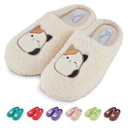Squishmallows Kids Slippers and Womens Slippers Gifts for Women Extra Cozy Fuzzy House Slippers Slip On, Aqua, 13-14 Little Kid