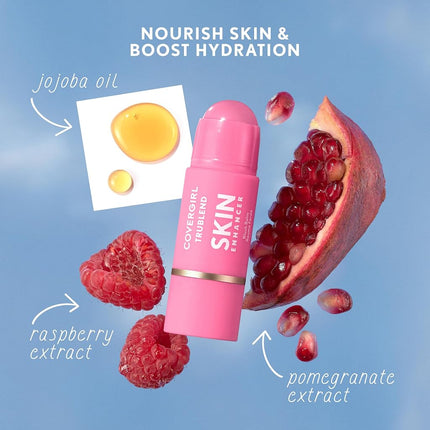 COVERGIRL Trublend Skin Enhancer Blush Balm Stick, Vegan Formula, Easy to Use, Glides on Effortlessly, Non-Greasy, Doesn't Crease - 205 Spiced Rose (Bright, Warm Mauve)