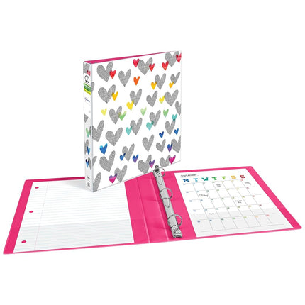 Avery + Amy Tangerine Designer Collection Binder, 1" Round Rings, 175-Sheet Capacity, Assorted Designs, 6 Binders (26880)
