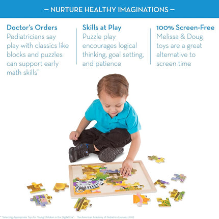 Melissa & Doug Deluxe 24-Piece Jigsaw 3-Puzzle Bundle by Melissa & Doug