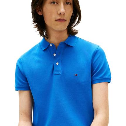 Tommy Hilfiger Men's 1985 Slim Short Sleeve Polo, Blue Orbit Medium