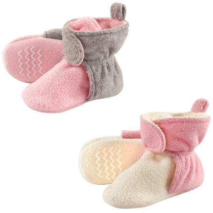 Hudson Baby Unisex-Child Cozy Fleece Booties Slipp