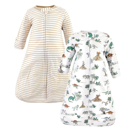 Hudson Baby Saco de dormir, manta o saco para bebé de algodón de manga larga, diseño de dinosaurio para niño, 18-24 meses