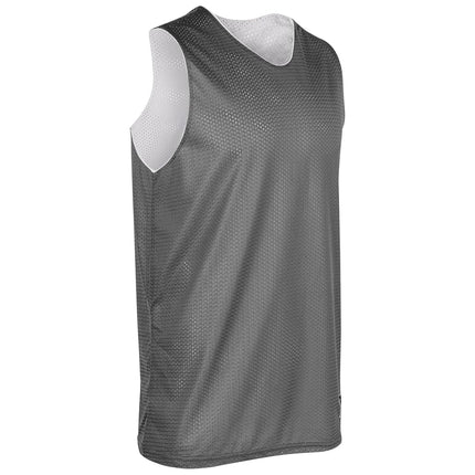 CHAMPRO Boys' Zone Reversible Youth Basketball Jersey Charcoal, White
