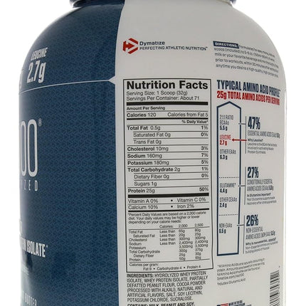 Dymatize ISO100 - 100% Hydrolyzed Whey Protein Isolate - Chocolate Peanut Butter, 5lbs/2.3kg