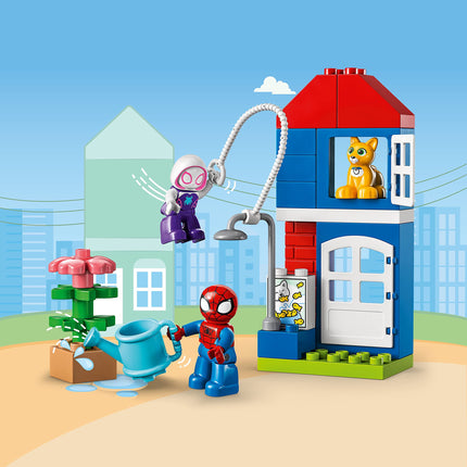 LEGO DUPLO Marvel La casa de Spider-Man 10995, juguete de Spider-Man para niños y niñas pequeños, set de superhéroes de Spidey y sus asombrosos amigos
