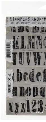 Tim Holtz Cling Mounted Stamp Sets Stampers Anonymous Worn Text Rubber Stamp