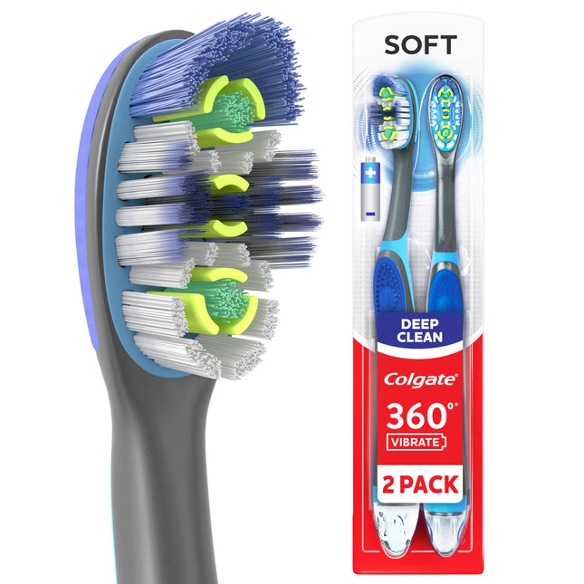 Colgate 360 Floss Tip Sonic Power Toothbrush, Soft
