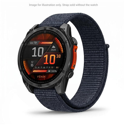 Garmin 22mm UltraFit Nylon watch band, Granite Blue