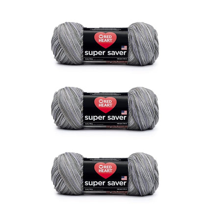 Red Heart Super Saver Pack of 3 - Dove - 7oz/198g 