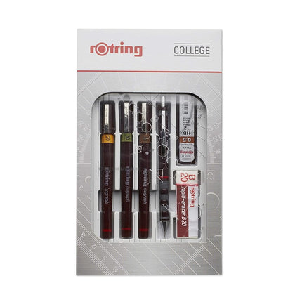 rOtring Isograph Technical Drawing Pens, 3-Pen College Set, 0.2 to 0.5 mm, Brown (S0699370)