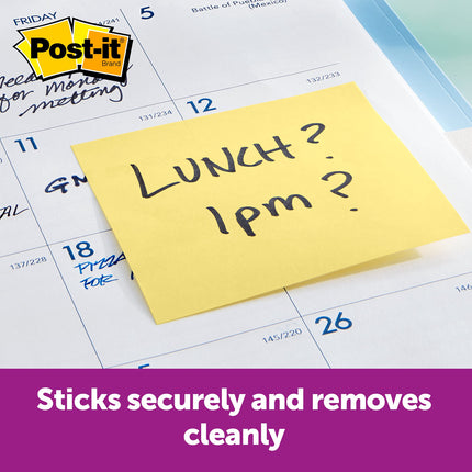 Post-it® Pop-up Notes, Canary Yellow, 100 Sheets per Pad, Pack of 12