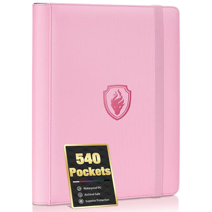 Premium 9 Pocket Card Binder for 540 Cards, Fabmak
