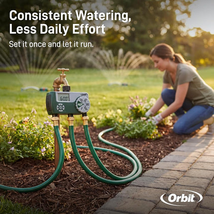 ORBIT 3-Outlet Hose Watering Timer, Green