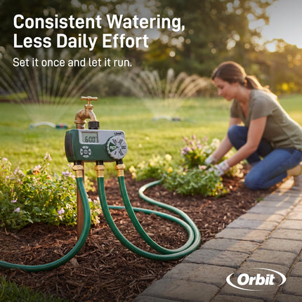 ORBIT 3-Outlet Hose Watering Timer, Green