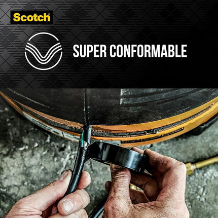 Scotch 6132-BA-10 Super 33+ Vinyl Electrical Tape.75-Inch x 66-Foot, Pack of 10, Black, 10 Roll
