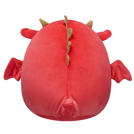 Squishmallows Original 12-Inch Baiden Red Dragon with Boba Drink - Official Jazwares Plush (Medium-Sized)