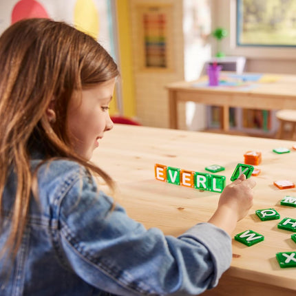 Magna-Tiles microMAGS Learn Letters 56-Piece Magnetic Construction Set, The Original Magnetic Building Brand