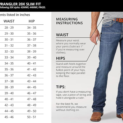 Wrangler Men's 20x No. 42 Vintage Boot Cut Jean20 Jeans, Light Blue, 36W / 32L
