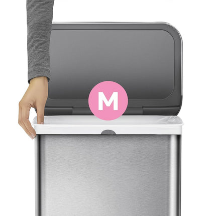 Simplehuman Code M 45L Custom Fit Bin Liners, White, CW0173