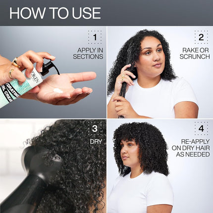 REDKEN Hydrating Curl Cream - 72-Hour Curl Definition, Heat Protection up to 450°F, Silicone-Free & Paraben-Free