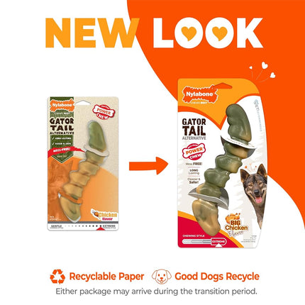 Nylabone Power Chew Gator Tail Alternative Dog Chew Chicken Large/Giant (1 Count)