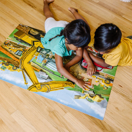 Melissa & Doug Building Site Jumbo Jigsaw Floor Puzzle (48 pcs, 2 x 3 feet Long)