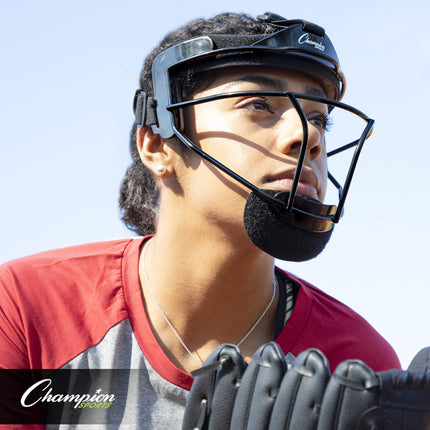 Champion Sports FMABK Softball Fielder's Face Mask, Black