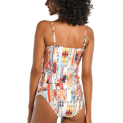 La Blanca Women’s High Neck Keyhole Tankini Swimsuit Top, Multi//Desert Dream, 6
