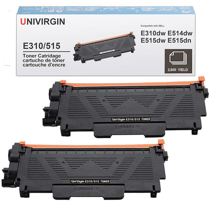 Reemplazo de cartucho de tóner Brother E310 para Dell E514dw, E515dw, E515dn - Paquete de 2 (negro)