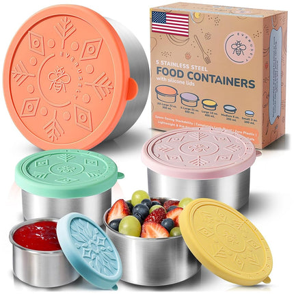 Everusely Stainless Steel Food Containers With Lid