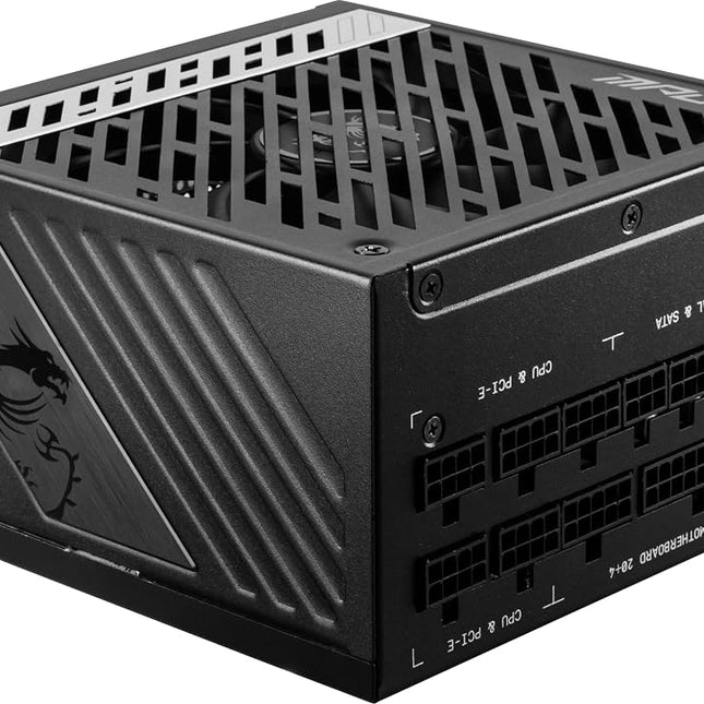 MSI MPG A1000G Gaming Power Supply - 80 Plus Gold Certified 1000W - 0% RPM Mode - Fully Modular - 100% Japanese 105 degree C Capacitors - Compact Size - ATX PSU