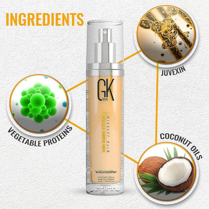 Hair Taming System Volumize Her Spray by Global Keratin for Unisex - 3.4 oz Volumizing Spray