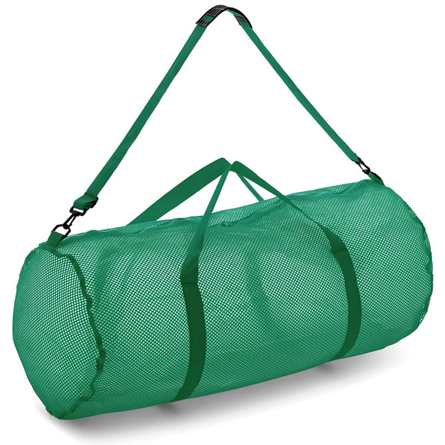 Champion Sports Mesh Duffle Bag with Zipper and Adjustable Shoulder Strap - Multipurpose 15” x 36” Gym Bag for Equipment, Sports Gear, Laundry - Breathable Mesh Scuba and Travel Bag in Multiple Colors