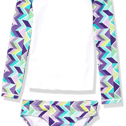 Kanu Surf Girls' Long Sleeve Rashguard UPF 50+ Two