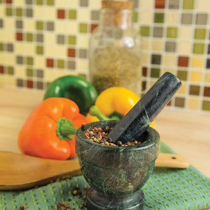 Fox Run Marble Mortar and Pestle, Green, 3"