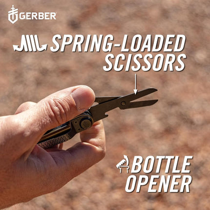 Gerber Gear Armbar Scout 7-in-1 Multi-Tool - 2.5" Plain Edge Blade, Hammer, Scissor, Saw - EDC Gear and Equipment - Green