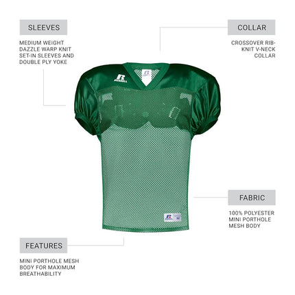 Russell Athletic Boys Youth Stock Practice Jersey, Kelly, XL