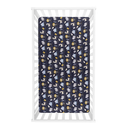Sammy & Lou Zambia 2-Pack Microfiber Fitted Crib Sheet Set, Fits Standard Crib Mattress 28 in x 52 in; Fully Elasticized,