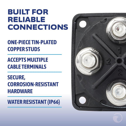 Blue Sea Systems 6011200 m-Series Battery Switch Dual CircuitPlus, Black