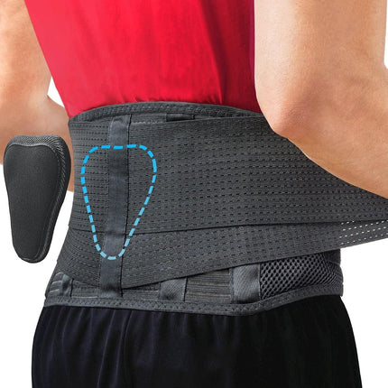 Back Brace by Sparthos - Immediate Relief for Back Pain, Herniated Disc, Sciatica, Scoliosis and More! - Breathable Mesh Design with Lumbar Pad - Adjustable Support Straps - Lower Back Belt [L]
