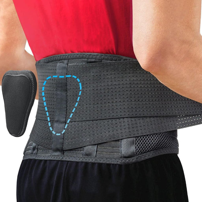 Back Brace by Sparthos - Immediate Relief for Back Pain, Herniated Disc, Sciatica, Scoliosis and More! - Breathable Mesh Design with Lumbar Pad - Adjustable Support Straps - Lower Back Belt [L]