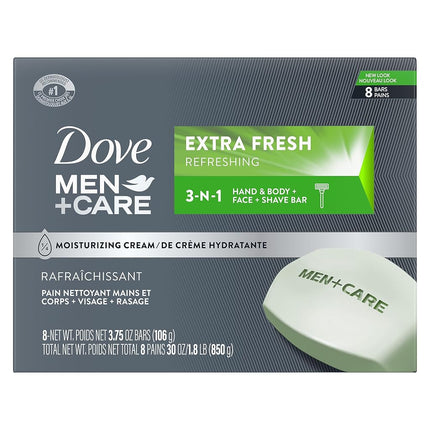 Dove Men+Care Body and Face Bar, Extra Fresh 4 oz,