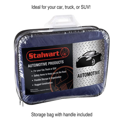 Stalwart Electric Car Blanket - Outdoor Heated 12V Travel Throw with 3 Settings and Auto Shut-Off - for Road Trips, Tailgating, and Camping (Blue)