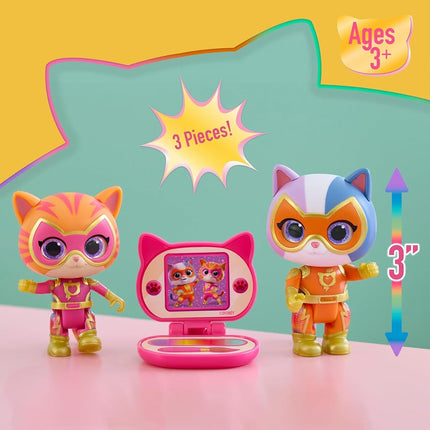 Just Play Disney Junior SuperKitties Su-Purr Charged Ensemble de figurines Ginny et Buddy, jouets pour enfants de 3 ans et plus
