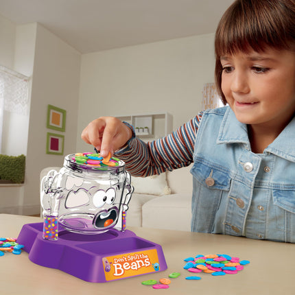 Hasbro Gaming No derrames los frijoles, juego preescolar fácil y divertido para niños de 3 años en adelante, para 2 jugadores