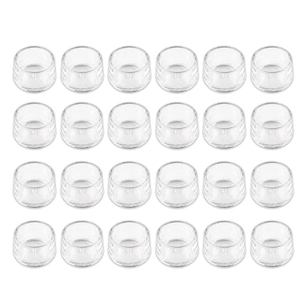 Shepherd Hardware 8612E Clear 1-Inch Inside Diameter Rubber Chair Leg Tips, 24-Pack, 1 Inch