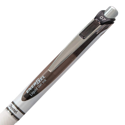 Pentel EnerGel Pearl RTX Retractable Liquid Gel Pen, (0.7mm), Medium Line, Needle Tip, Black Ink, Pack of 2 (BLN77WBP2A)