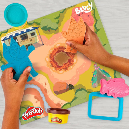 Play-Doh Bluey Goes Camping Playset with Campfire Themed Tools
