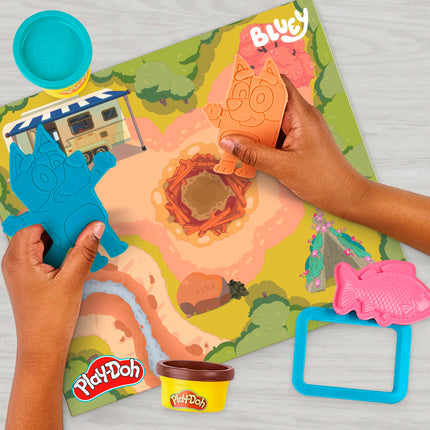 Play-Doh Bluey Goes Camping Playset with Campfire Themed Tools